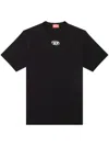 Diesel S-cooling Biologic Cotton Sweatshirt With Metal Oval-d Logo In Black
