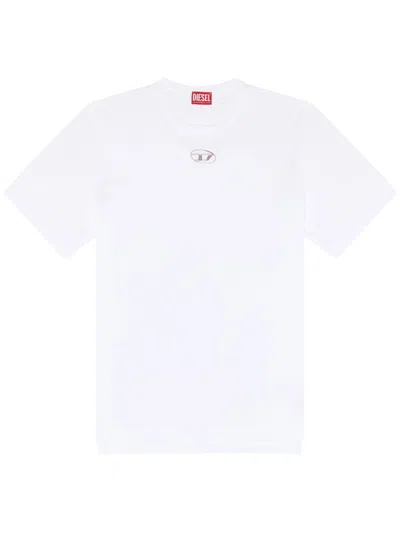 Diesel T-adjust-od Cotton T-shirt In White