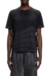 Diesel ® T-adjust-r13 Oversize Graphic T-shirt In Deep/black