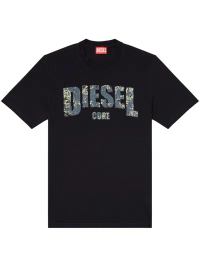 Diesel T-adjust-r25 T-shirt In Schwarz