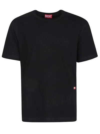 Diesel T-adjust Slits R13 T-shirt In Black