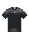 Diesel T-adjust Cotton T-shirt In Black