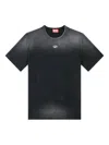Diesel T-adjust Cotton T-shirt In Black