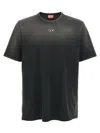 Diesel T-adjust Cotton T-shirt In Black
