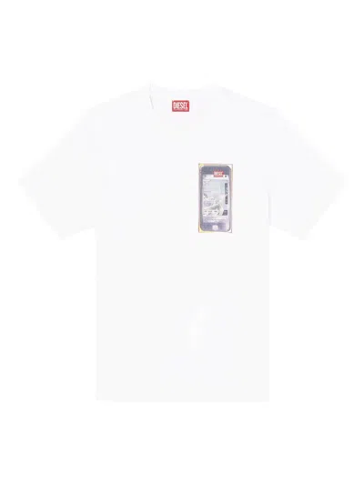 Diesel T-adjust-v1 T-shirt In White