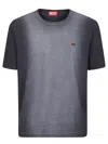 Diesel T Adjust Q2 T Shirt Characteristics Black Cotton Jersey Weave Logo On The Chest Gradient Effe In Xx Black