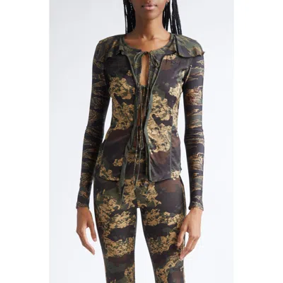 Diesel ® T-afry Patchwork Camo Cardigan In Black