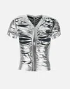 Diesel T Ai Topwear In Silver Acetate