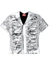 Diesel T Ai Topwear In Silver Acetate In Silver