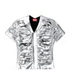 Diesel T Ai Topwear In Silver Acetate In White