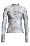 Diesel Nylon Blend Cozy Sweater In Blue/grey