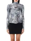 Diesel Nylon Blend Cozy Sweater In Silver