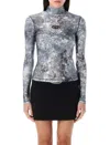 Diesel Nylon Blend Cozy Sweater In Silver