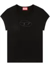 Diesel T-angie T-shirt In Stretch Cotton In Black