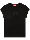 Diesel T-angie T-shirt In Stretch Cotton In Black
