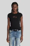 Diesel T-angie Cotton T-shirt In Black