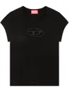 Diesel T-angie T-shirt In Stretch Cotton In Black