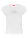 Diesel T-angie T-shirt In Stretch Cotton In White