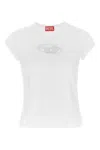 Diesel T-angie T-shirt In Stretch Cotton In White
