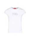 Diesel Angie T-shirt With Peekaboo Logo In White