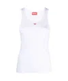 Diesel T-anky-d Ribbed Tank Top In White