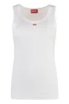 Diesel T-anky-d Ribbed Tank Top In White