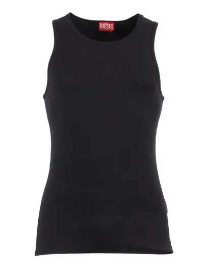 Diesel Black Cotton Elastane Wife Tank