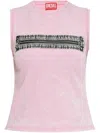 Diesel Zippered Sleeveless Vest In 3dm