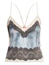 Diesel V-neck Camisole Top In 蓝色