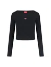 Diesel Black T-ballet-d Long Sleeve T-shirt In Black