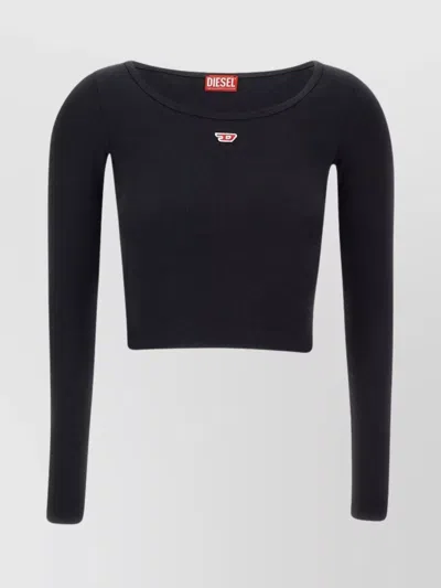 DIESEL "T-BALLET" STRETCH COTTON JERSEY SWEATER