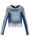 Diesel `t-banes-nc-q1` Long Sleeve T-shirt In Blue
