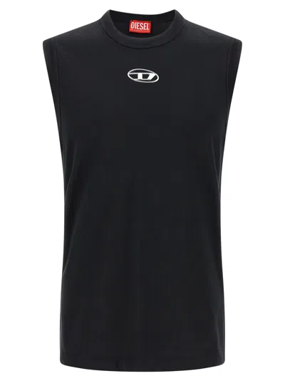 Diesel T-bisco-iod T-shirt In Black