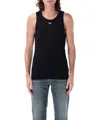 Diesel T-boggy-megoval-d Sleeveless T-shirt In Black