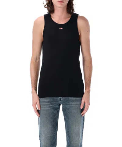 Diesel T-boggy-megoval-d Sleeveless T-shirt In Black