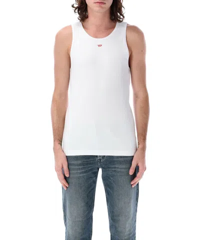 Diesel T-boggy-megoval-d Sleeveless T-shirt In White