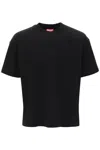 Diesel T-boggy-megoval-d T-shirt With Tonal And Contrasting Logo Embroidery