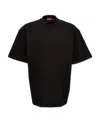 Diesel T-boggy-megoval-d T-shirt With Tonal And Contrasting Logo Embroidery In Black