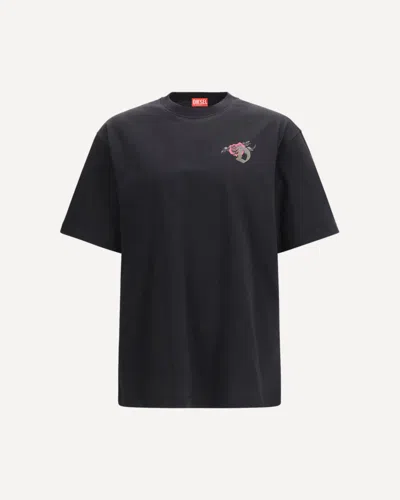 Diesel T-boggy V-4 T-shirt In Black