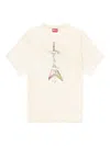 Diesel T-box-t18 Graphic-print Oversized T-shirt In Brown