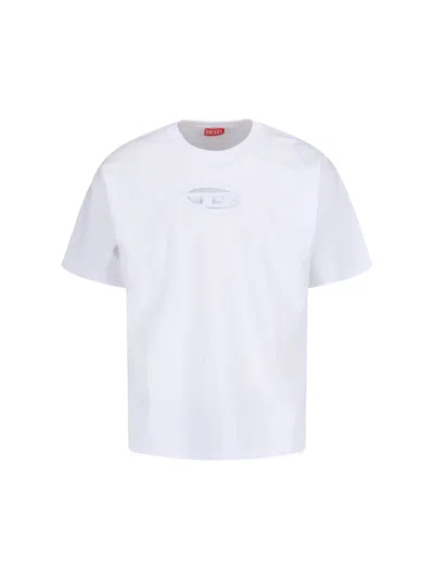 Diesel T-boxt-0d Logo T-shirt In White
