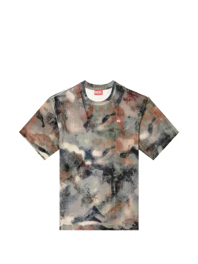 Diesel T-boxt Abstract-pattern T-shirt In Animal Print