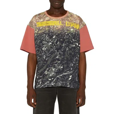 Diesel T-boxt-camou T-shirt In Grau