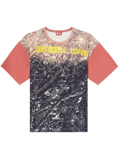 Diesel T-boxt-camou T-shirt In Grau