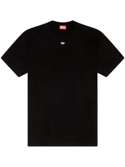 Diesel T-boxt-d Logo-patch Cotton T-shirt In Black