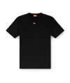 Diesel Mens  T-boxt Logo-embroidered Relaxed-fit Cotton T-shirt In Black