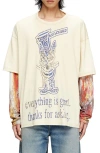 Diesel Abstract Print Layered T-shirt