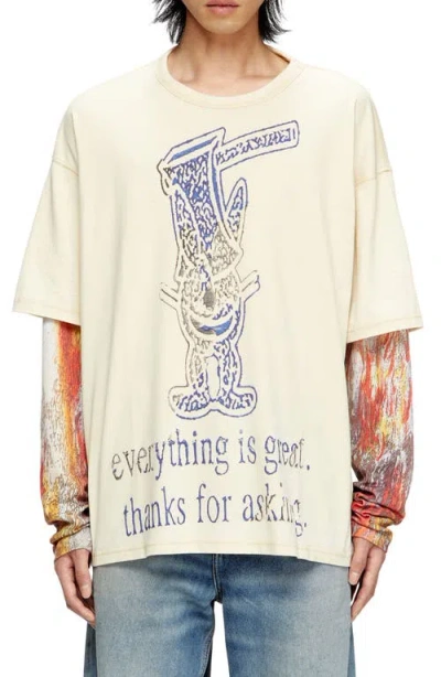 DIESEL DIESEL® T-BOXT-DB LONG SLEEVE GRAPHIC T-SHIRT
