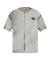 Diesel T-boxt-dev Logo Printed T-shirt In Gray