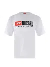 Diesel T-boxt-div Logo Printed T-shirt In White